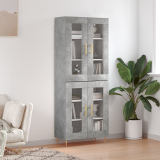 vidaXL betonszürke szerelt fa magasszekrény 69,5 x 34 x 180 cm bútor