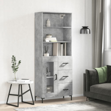 vidaXL betonszürke szerelt fa magasszekrény 69,5 x 34 x 180 cm bútor
