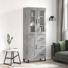 vidaXL betonszürke szerelt fa magasszekrény 69,5 x 34 x 180 cm bútor