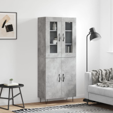 vidaXL betonszürke szerelt fa magasszekrény 69,5 x 34 x 180 cm bútor
