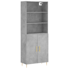 vidaXL betonszürke szerelt fa magasszekrény 69,5 x 34 x 180 cm (3189241) bútor