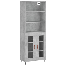 vidaXL betonszürke szerelt fa magasszekrény 69,5 x 34 x 180 cm (3189289) bútor