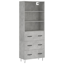 vidaXL betonszürke szerelt fa magasszekrény 69,5 x 34 x 180 cm (3189377) bútor