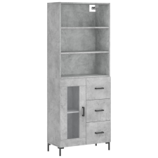 vidaXL betonszürke szerelt fa magasszekrény 69,5 x 34 x 180 cm (3189513) bútor