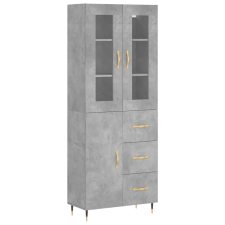 vidaXL betonszürke szerelt fa magasszekrény 69,5 x 34 x 180 cm (3198453) bútor