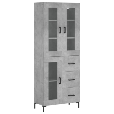vidaXL betonszürke szerelt fa magasszekrény 69,5 x 34 x 180 cm (3198597) bútor