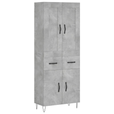 vidaXL betonszürke szerelt fa magasszekrény 69,5 x 34 x 180 cm (3199909) bútor