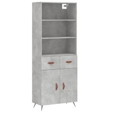 vidaXL betonszürke szerelt fa magasszekrény 69,5 x 34 x 180 cm (3200493) bútor