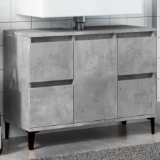 vidaXL betonszürke szerelt fa mosdószekrény 80 x 33 x 60 cm fürdőszoba bútor