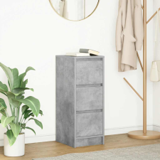 vidaXL betonszürke szerelt fa tálalószekrény 29,5x34x76 cm bútor