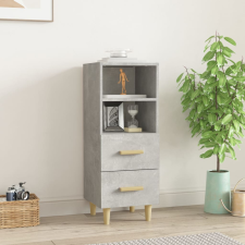 vidaXL betonszürke szerelt fa tálalószekrény 34,5 x 34 x 90 cm bútor