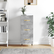 vidaXL betonszürke szerelt fa tálalószekrény 34,5 x 34 x 90 cm bútor