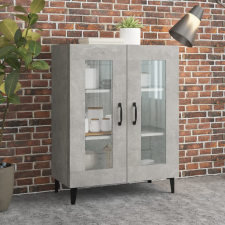 vidaXL betonszürke szerelt fa tálalószekrény 69,5 x 34 x 90 cm bútor