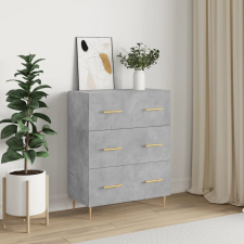 vidaXL betonszürke szerelt fa tálalószekrény 69,5 x 34 x 90 cm bútor