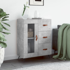 vidaXL betonszürke szerelt fa tálalószekrény 69,5 x 34 x 90 cm bútor