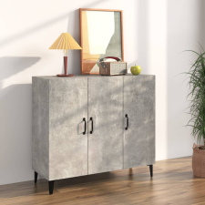 vidaXL betonszürke szerelt fa tálalószekrény 90 x 34 x 80 cm bútor
