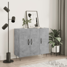 vidaXL betonszürke szerelt fa tálalószekrény 90 x 34 x 80 cm bútor