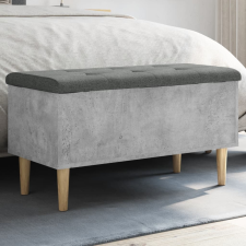 vidaXL betonszürke szerelt fa tárolópad 82x42x46 cm bútor