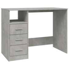 vidaXL betonszürke színű szerelt fa íróasztal fiókokkal 102x50x76 cm (823036) bútor