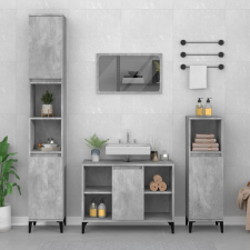 vidaXL betonszürke színű szerelt fa mosdószekrény 80 x 33 x 60 cm fürdőszoba bútor