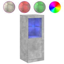 vidaXL betonszürke tálalószekrény LED-világítással 41 x 37 x 100 cm (836647) bútor