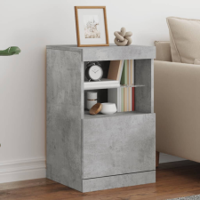 vidaXL betonszürke tálalószekrény LED-világítással 41 x 37 x 67 cm bútor