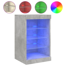 vidaXL betonszürke tálalószekrény LED-világítással 41 x 37 x 67 cm (836724) bútor