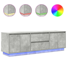 vidaXL betonszürke TV-szekrény LED lámpákkal 160,5x41x50 cm (3328429) bútor