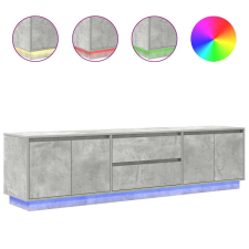 vidaXL betonszürke TV-szekrény LED lámpákkal 193,5x41x50 cm (3328438) bútor
