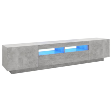 vidaXL betonszürke TV-szekrény LED-lámpákkal 200 x 35 x 40 cm (3081910) bútor