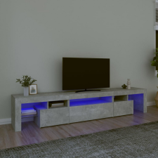 vidaXL betonszürke TV-szekrény LED lámpákkal 215x36,5x40 cm bútor