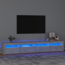 vidaXL Betonszürke TV-szekrény LED-lámpákkal 240x35x40 cm bútor