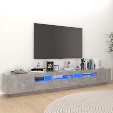 vidaXL Betonszürke TV-szekrény LED-lámpákkal 260 x 35 x 40 cm bútor