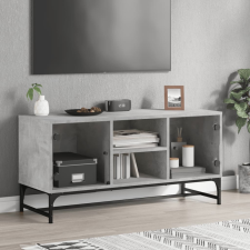 vidaXL betonszürke TV-szekrény üvegajtókkal 102 x 37 x 50 cm bútor