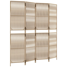 vidaXL bézs 4-paneles polyrattan térelválasztó (365395) bútor