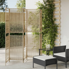 vidaXL bézs 5-paneles polyrattan térelválasztó bútor