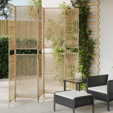 vidaXL bézs 6-paneles polyrattan térelválasztó bútor