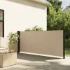 vidaXL Bézs behúzható oldalsó napellenző 100 x 500 cm