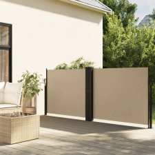 vidaXL Bézs behúzható oldalsó napellenző 120 x 1000 cm kerti bútor
