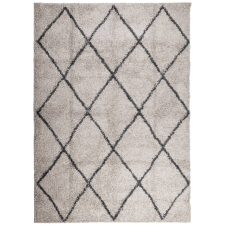 vidaXL bézs és antracit hosszú szálú bozontos modern szőnyeg 240x340cm (375395) lakástextília