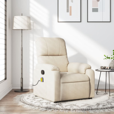 vidaXL bézs mikroszálas szövet dönthető masszázsfotel masszázsfotel