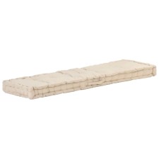 vidaXL bézs pamut raklappadló-párna 120 x 40 x 7 cm kerti bútor