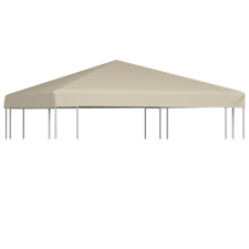vidaXL Bézs pavilon tetőponyva 310 g/m² 3 x 3 m kerti bútor