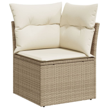 vidaXL bézs polyrattan kerti sarokkanapé párnával (366074) kerti bútor