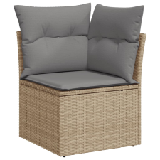 vidaXL bézs polyrattan kerti sarokkanapé párnával (366086) kerti bútor