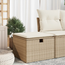 vidaXL bézs polyrattan kerti szék párnával 55 x 55 x 37 cm kerti bútor