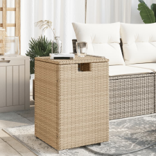 vidaXL bézs polyrattan propántartály borító asztal 40 x 40 x 60 cm kerti bútor