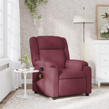 vidaXL bordó dönthető szövet masszázsfotel masszázsfotel