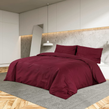 vidaXL bordó pamut ágyneműhuzat-garnitúra 200 x 200 cm lakástextília