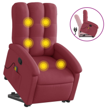 vidaXL bordó szövet dönthető masszázs- és állófotel (3204107) masszázsfotel